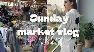 SUNDAY market Vlog/ Crockey,Coats jackets n Clothes in Less then 500 Rs/ Weekly Routine Home decor