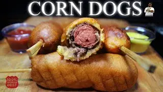 HOW TO MAKE CORN DOGS (THE BEST EVER ) + 100% BEEF ON BEEF