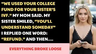 My Mom Said, &ldquo;We Used Your College Fund For Your Sister&rsquo;s IVF.&rdquo; I Said Just One Word&hellip;