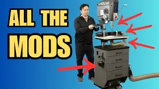 Drill Press Mods Dual Dust Collection and Storage Cabinet - All the DP Mods and Upgrades!