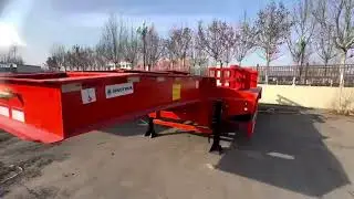 China Trialer Manufacturer 3 Axles 60 Tons Lowboy Trailer Low Bed Truck Semi Trailer For Sale
