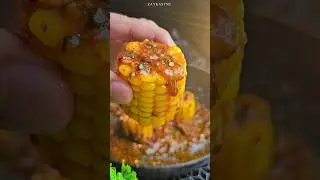 Garlic Tomato Saucy Corn | Easy Street-Style Corn Recipe | ASMR🌽🔥