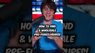 How to Find & Wholesale Pre Foreclosure Homes!