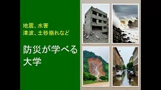 Where can I study disaster prevention at university?