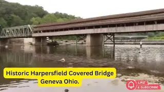Historic Harpersfield Covered Bridge. Geneva Ohio.