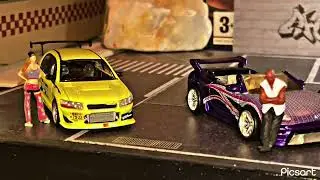 Skyline & Supra & Spyder & Lancer 2 fast 2 furious 1:64 Scale 🔥🔥#diecastcollectors1_64 #diorama164 