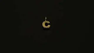 Cute Solid 14kt Gold Initial Letter Name 