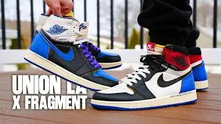Fragment x UNION LA Air Jordan 1 Varsity Red and Sport Royal REVIEW & On Feet