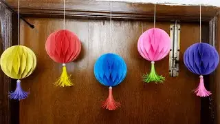 DIY: Deko-Kugel aus Papier / how to make paper Honeycomb /Decoration ball paper /DIY Honeycomb Ball