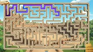 Maze Game Challenge | Solving the Colosseum Theme Maze Puzzle Animated Solution Labyrinth