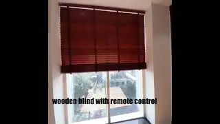 wooden Blinds for window with remote control