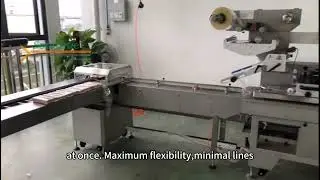 SI150L Trayless Biscuit Flow Packing Machine | L-Shaped Conveyor & On-Edge Packing