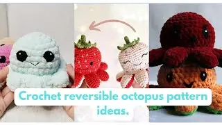 Crochet reversible octopus patterns that can be found on Ravelry ✨️🧶👈#amigurumi 