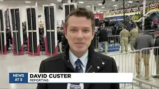 David Custer live in Bay City for Biden's visit