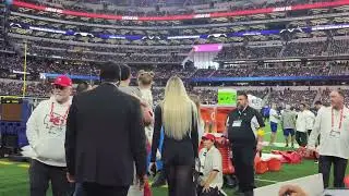 Brittany Mahomes Jackson Mahomes pregame field access 11/27/25 kc Chiefs vs Dallas Cowboys 