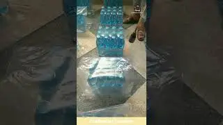 Shrink Wrap Packaging Heat Sealing Bottled Water Like a Pro #shorts