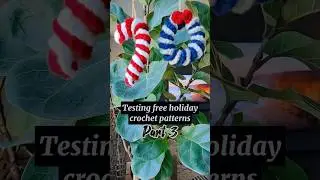 Free Holiday Crochet Patterns Part 3: Candy Canes & Wreaths #freecrochetpattern #holidaycrochet