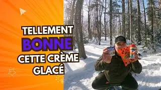 sortie en foret crème glacé a saveur de reese`s et d`érable fait sur place