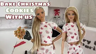 Baking Cookies for Christmas! | Barbie doll cooking | with Elena Rose 