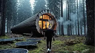 No Talking ASMR - He Disappeared Into the Forest and Built This Tree House
