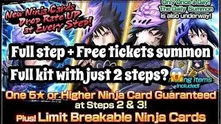 Sasuke (20th anniversary outfit) full steps summon + free tickets summon | NxB NV