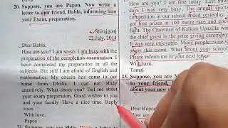 Letter to your friend about your exam preparation