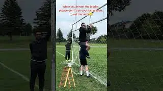Have you forgotten the ladder to set the net? 🤔 #football #football360 #soccer #goals #ocsl