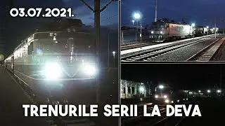 [4K] Trenuri de seară prin gara Deva [03.07.2021]