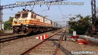 🚂 WAP5 (53048 Viswabharati Fast Passanger) @MinistryofRailwaysIndia #railway #indianrailways #shorts