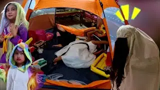 REMPONG!  HANUM & BOCIL SEHARIAN BERMAIN TENDA CAMPING DI DALAM RUMAH, SERU! ❤ Shafeea Hanum