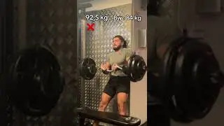 92,5 kg strict curl bw 84 kg world record armwrestling training