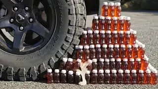 Crashing crunchy and soft things by Car! THE MOST SATISFYING CAR TIRE CRUSH ASMR COMPILATION