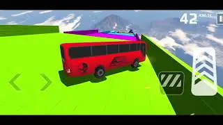 Mega Ramp Bus Stunt Simulator 😱 | Impossible Bus Jump & Crash Gameplay