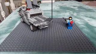 lego humvee#truck slow#motion