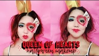 Queen of Hearts Halloween Makeup Look (inspired by Cosmobyhaley!) 🎃&hearts;️&spades;️ | thatxxRin