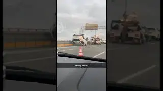 🚨ACCIDENT ON ALEX FRASER BRIDGE #car #accidentnews #flip