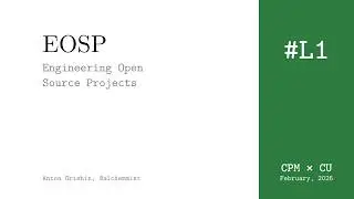 EOSP practical-driven course. Lecture 1