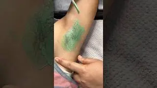 First time sensitive skin armpit waxing by rica green apple wax / Waxing tutorial/ #skincare #waxing