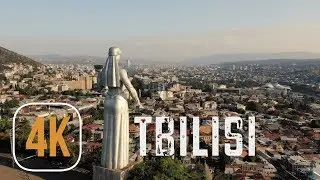 Beautiful charming TBILISI, GEORGIA aerial drone footage in 4K