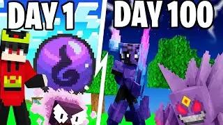 I Spent 100 DAYS In SHINY FUSION PIXELMON! (Minecraft Pok&eacute;mon)
