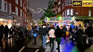 🎄London Marylebone Christmas Event and Lights on 2021 🎆 London Night Walk [4K HDR]