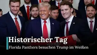 Trump empf&auml;ngt Florida Panthers im Wei&szlig;en Haus nach Stanley Cup-Sieg! | AD1B
