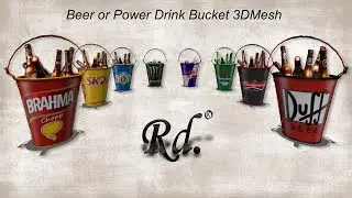 Beer or Power Drink Bucket 3DMesh by (Real designer &reg;) SL