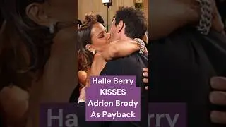Halle Berry KISSES Adrien Brody at the 2025 Oscars!