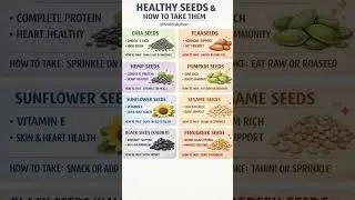 Healthy Seeds & How to Take Them | Daily Nutrition Guide 🌱 #healthylifestyle #healthtips