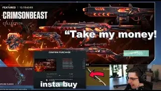 Shroud insta buy reaction to *NEW* Crimsonbeast Skin Bundle | Valorant New Skin Bundle Crimson Beast