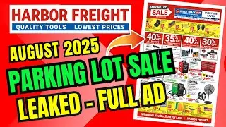 Harbor Freight August 2025 Leaked Parking Lot Sale FULL FLYER ALL PAGES Included