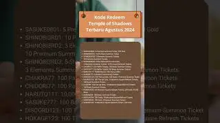 Kode Redeem Temple of Shadows Terbaru Agustus 2024