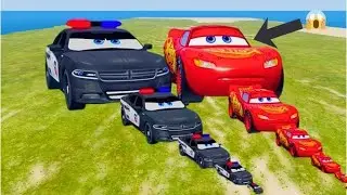 BIG And Small Lightning McQueen vs Hill