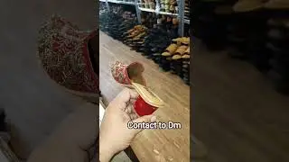 &ldquo;Ethnic Fashion Trend 💃 | Red Golden Embroidery Jutti | Zunera Handicrafts&rdquo;#shorts